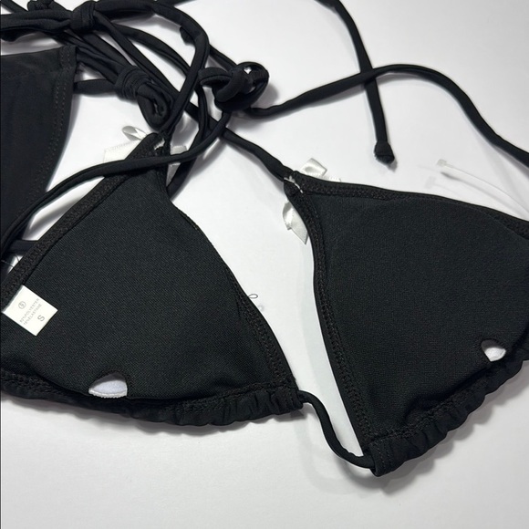 Jimmi Swim Black Bikini Set with White Accents. Size S Top and Size S Bottom - Picture 6 of 6
